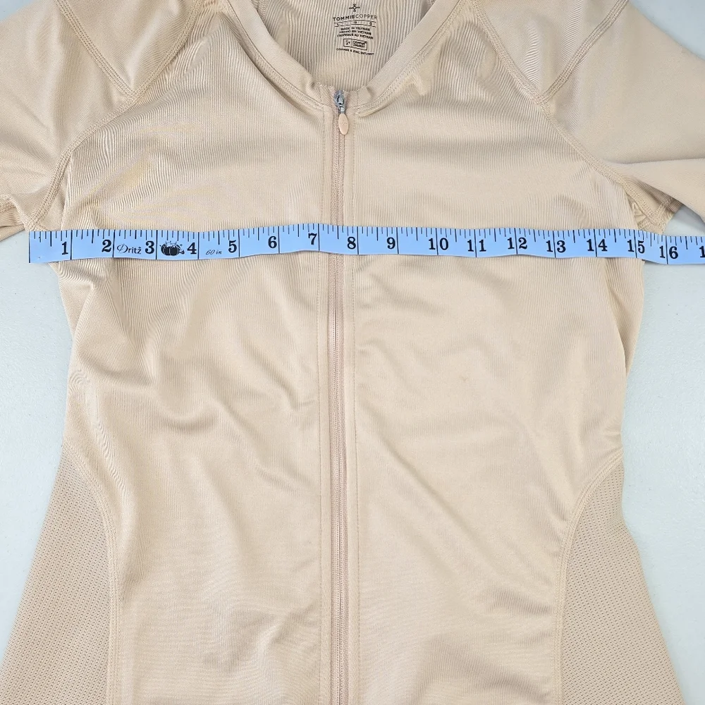 Tommie Copper Full Back Support Shirt Compression Top Nude Size L